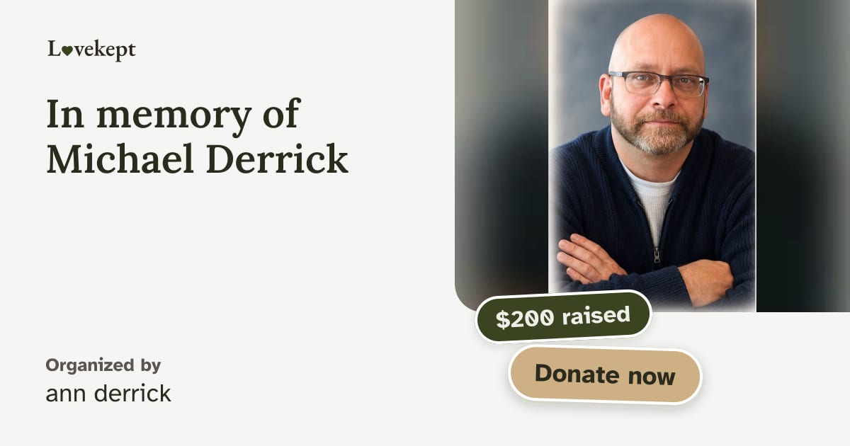 The share card for In memory of Michael  Derrick
