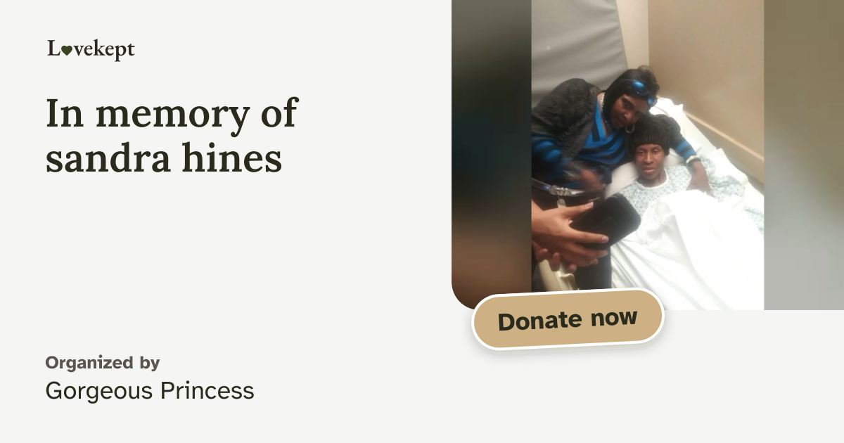 The share card for In memory of sandra hines