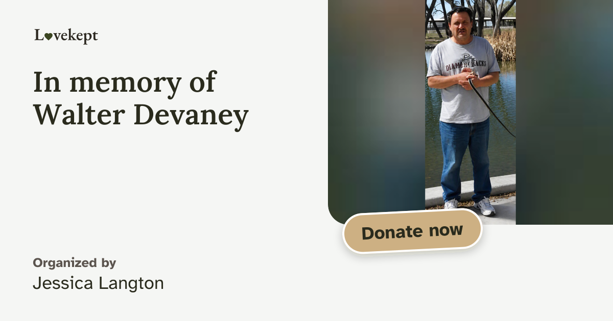 The share card for In memory of Walter  Devaney